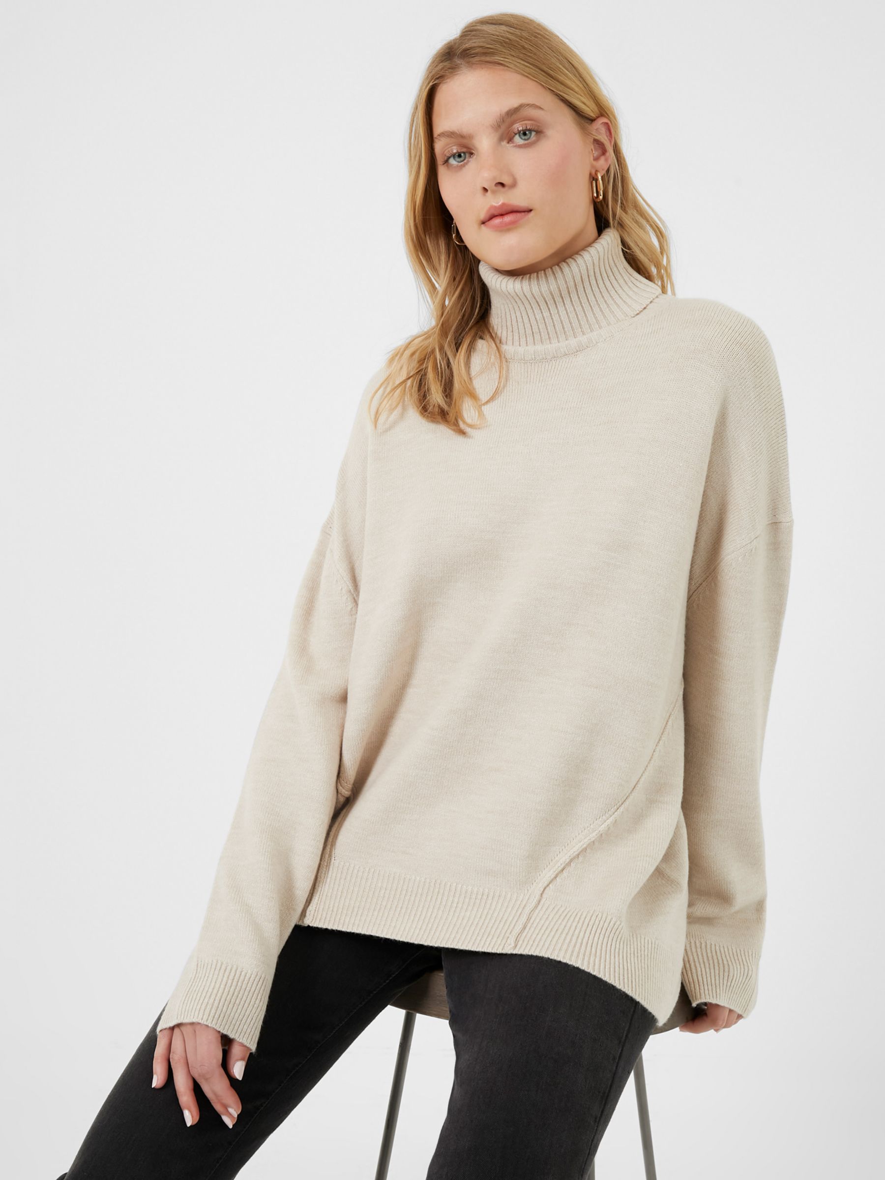 French Connection Babysoft Jumper, Oatmeal at John Lewis & Partners