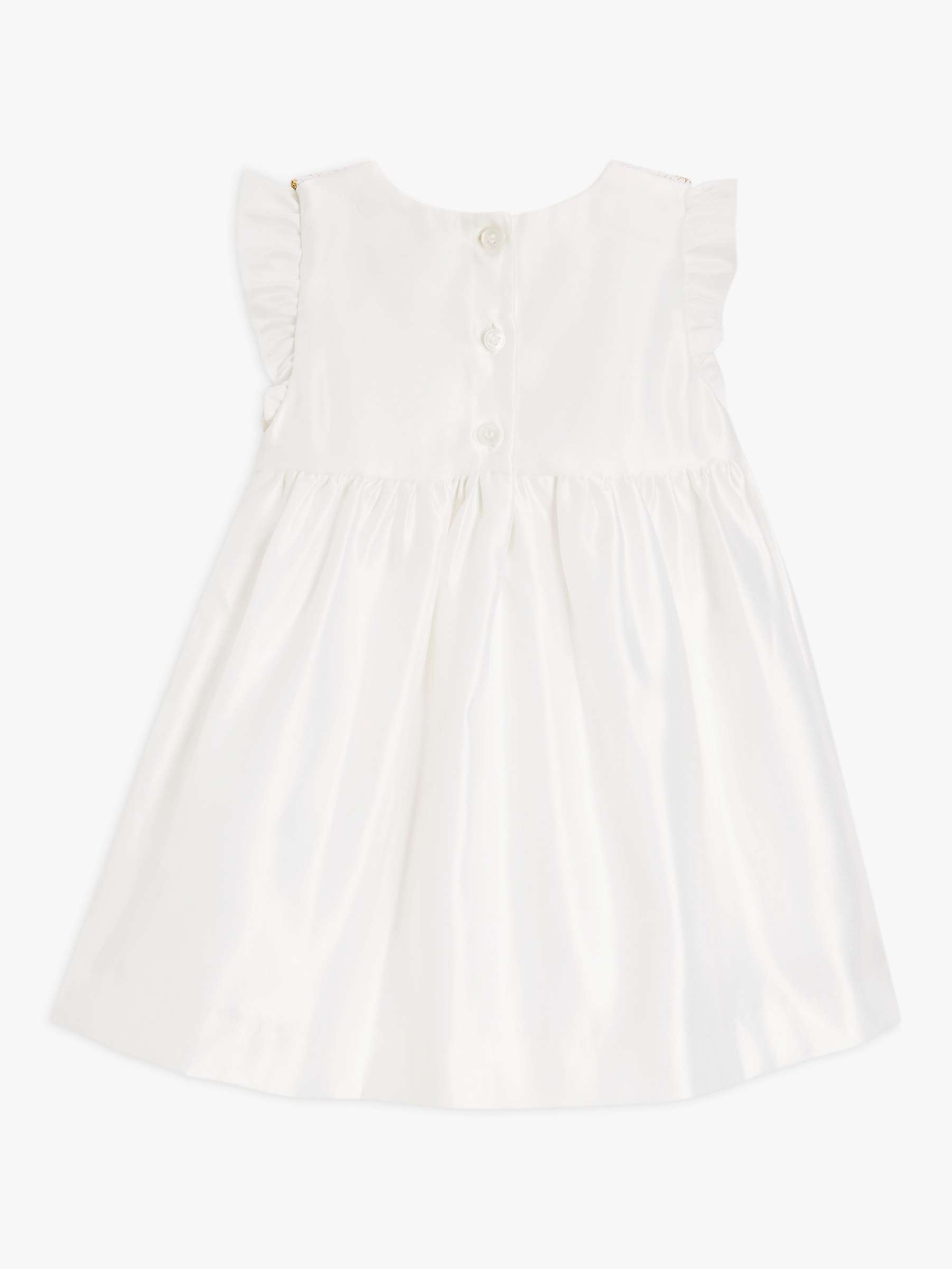 Buy John Lewis Heirloom Collection Baby Sateen Smock Dress, White Online at johnlewis.com