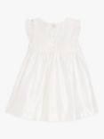 John Lewis Heirloom Collection Baby Sateen Smock Dress, White