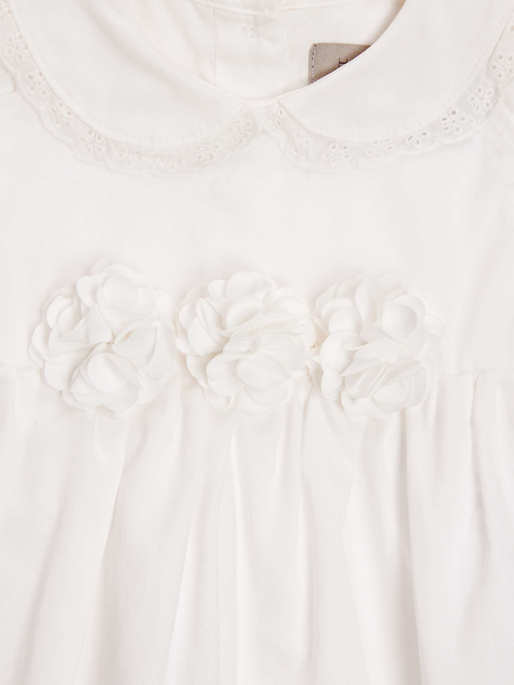 Buy John Lewis Heirloom Collection Baby Cotton Collar Dress, White Online at johnlewis.com