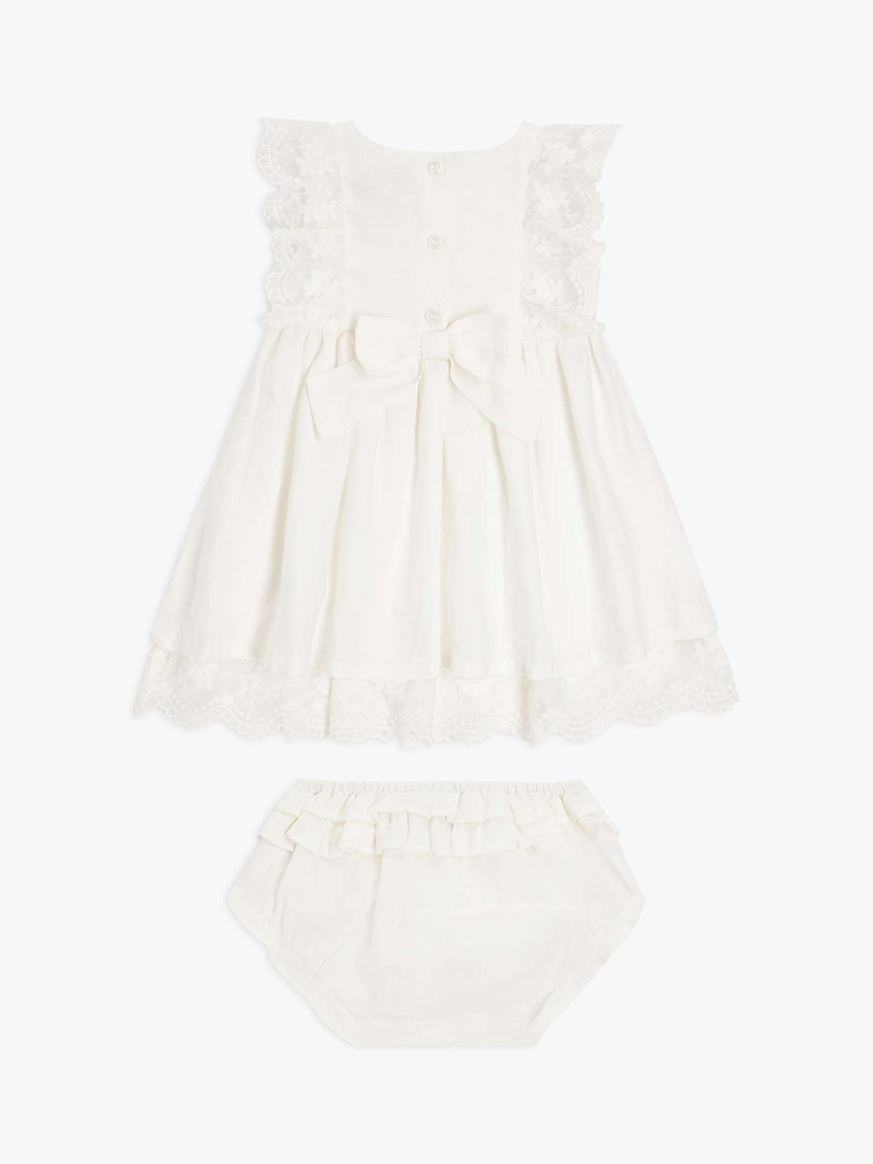 Buy John Lewis Heirloom Collection Baby Linen Christening Dress & Bloomer Set, White Online at johnlewis.com
