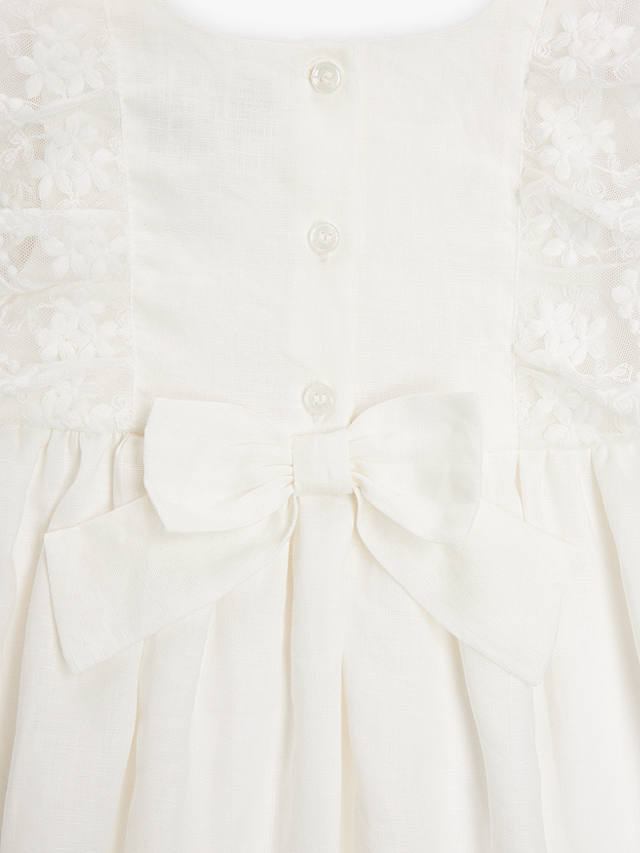 John Lewis Heirloom Collection Baby Linen Christening Dress & Bloomer Set, White