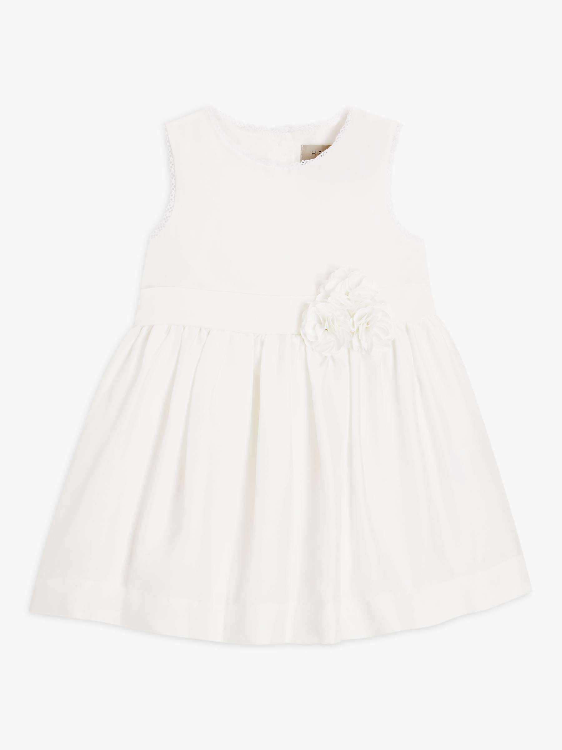 Buy John Lewis Heirloom Collection Baby Silk Dress, White Online at johnlewis.com