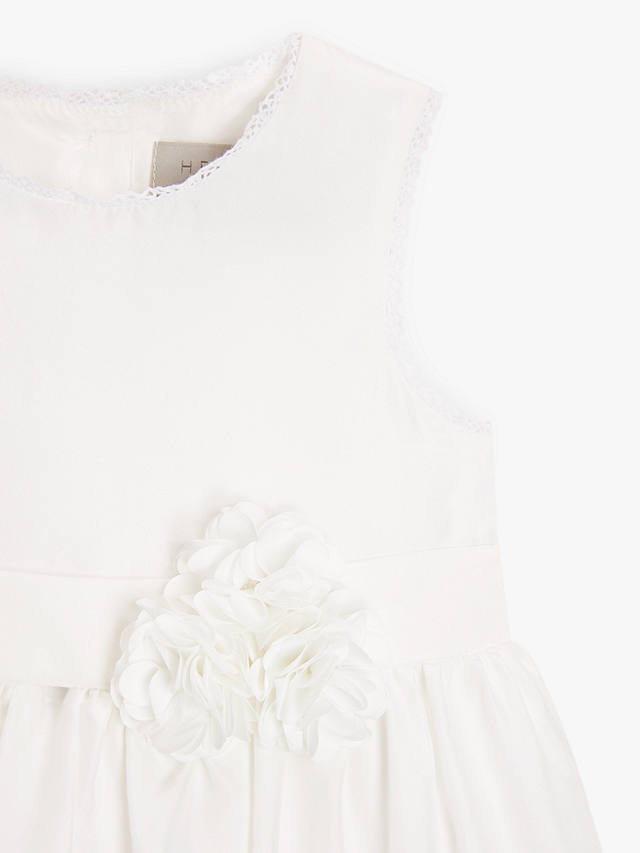 John Lewis Heirloom Collection Baby Silk Dress, White