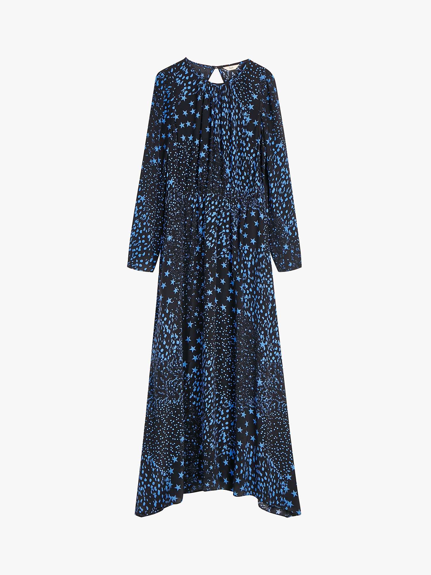 Buy HUSH Willow Midi Dress, Black/Blue Online at johnlewis.com
