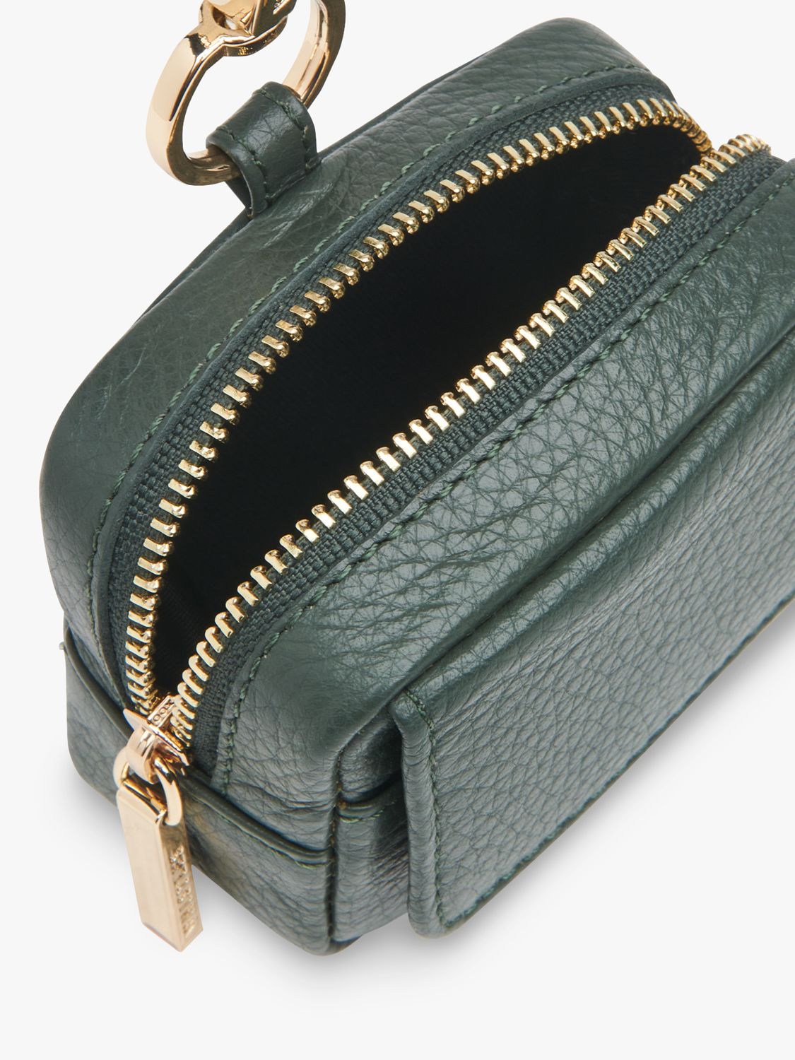 Whistles Bibi Mini Keyring Bag, Green, One Size