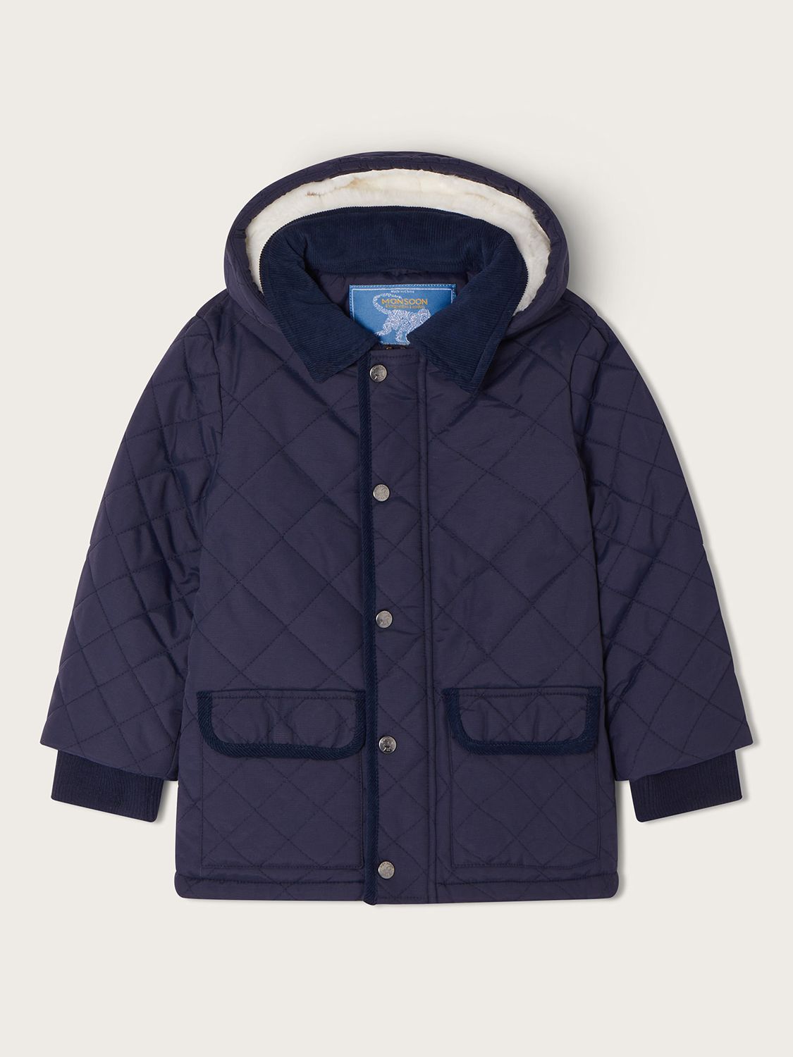 Monsoon Kids' Quilted Jacket, Navy