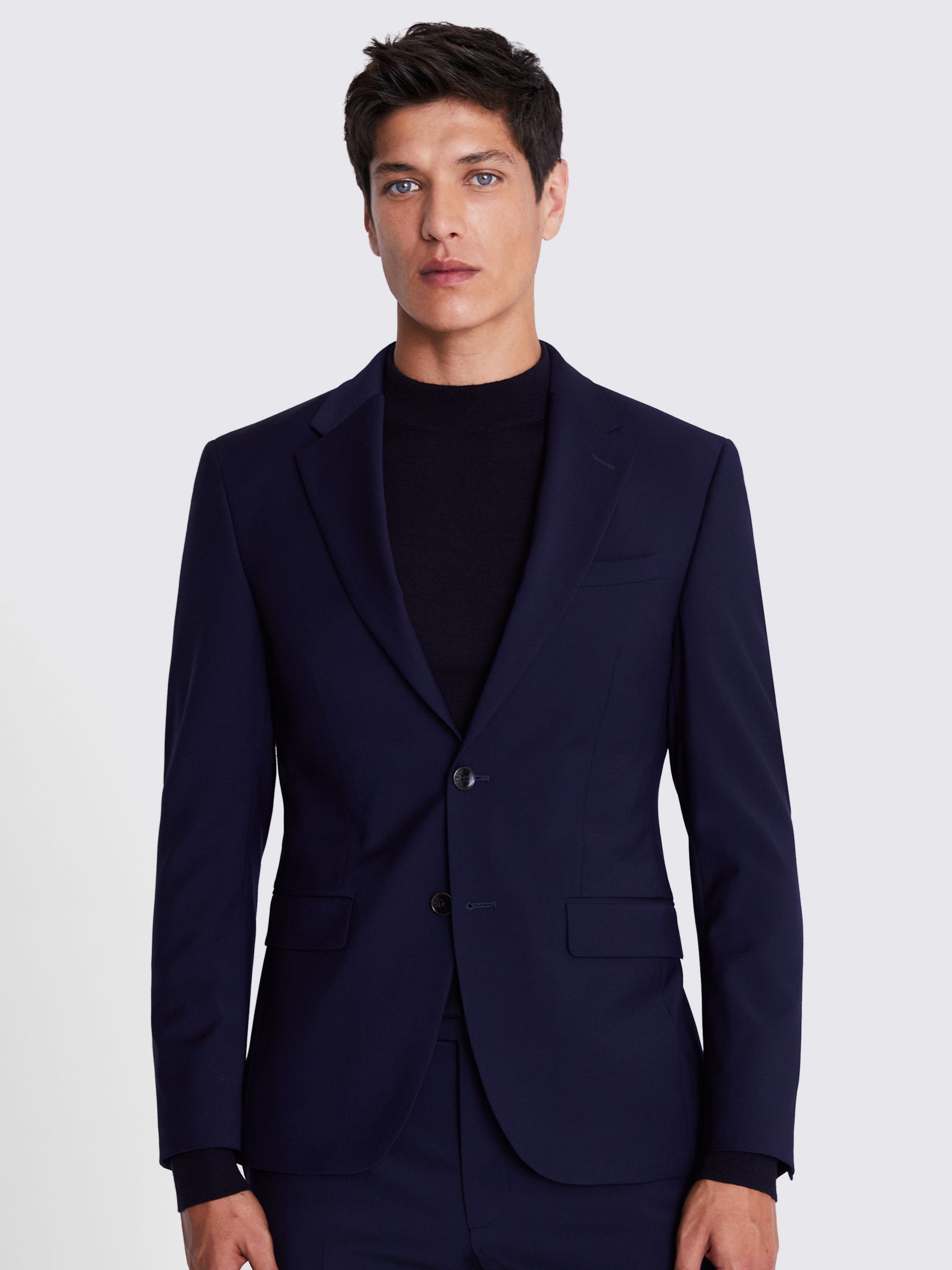 Moss x DKNY Wool Blend Slim Fit Suit Jacket, Ink