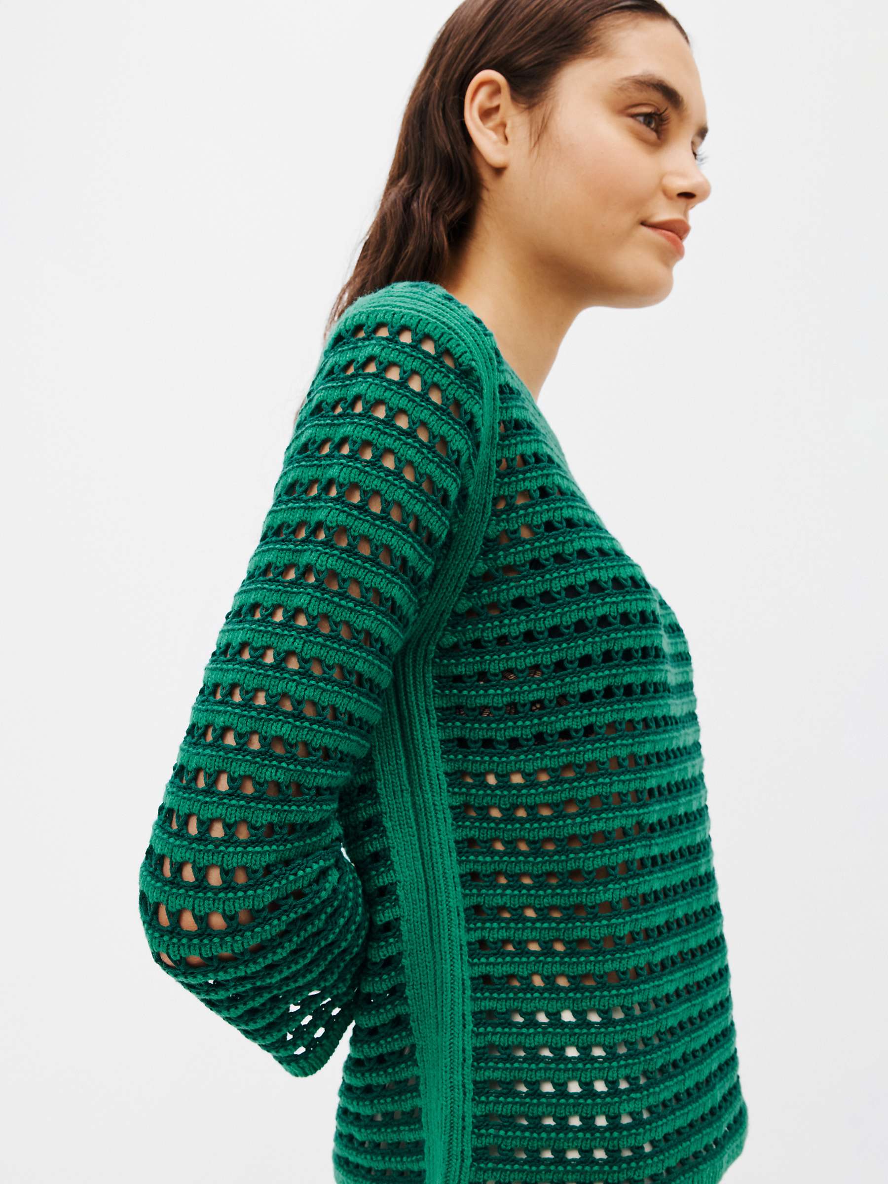 See By Chloé Crochet Knit Jumper, Lively Pine at John Lewis & Partners