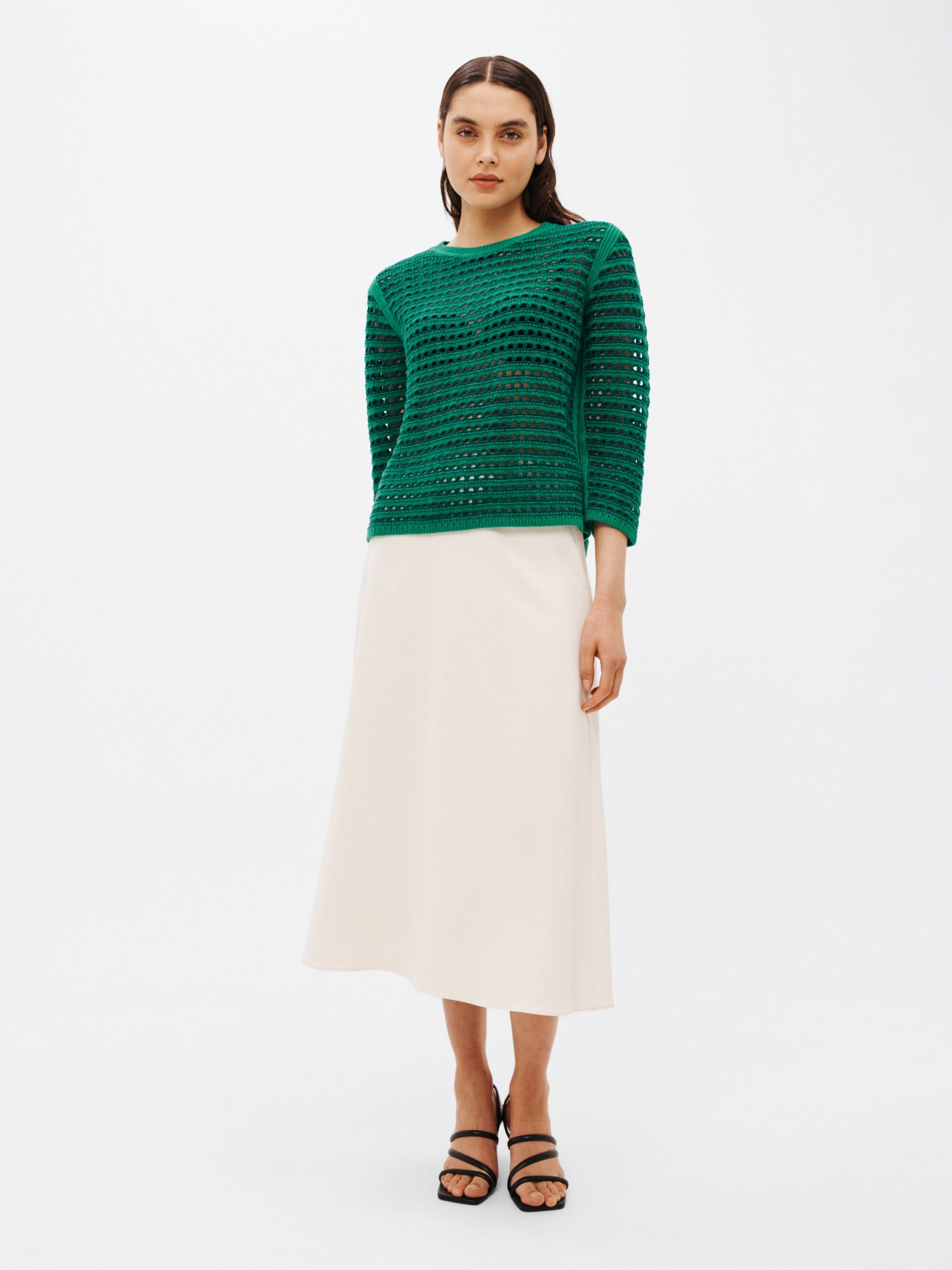 Buy See By Chloé Crochet Knit Jumper, Lively Pine Online at johnlewis.com