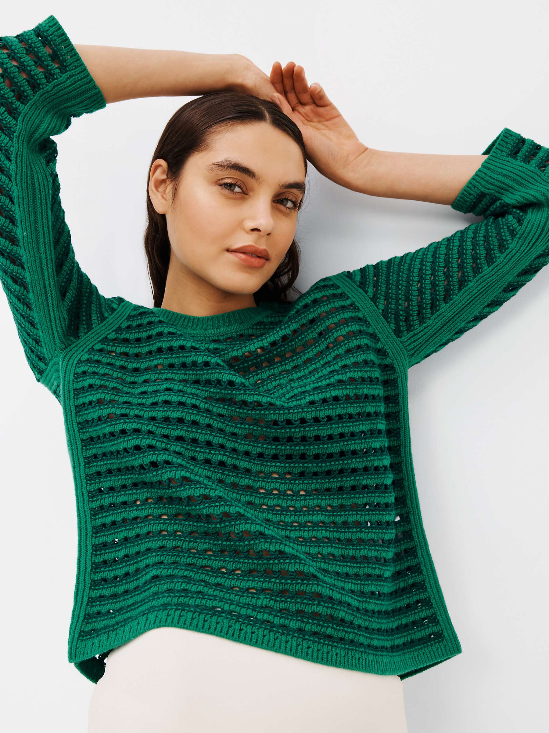 See By Chloé Crochet Knit Jumper, Lively Pine at John Lewis & Partners