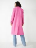 HUSH Rue Tailored Wool Blend Coat, Bright Pink
