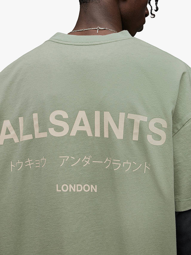 AllSaints Underground T-Shirt, Natural Green