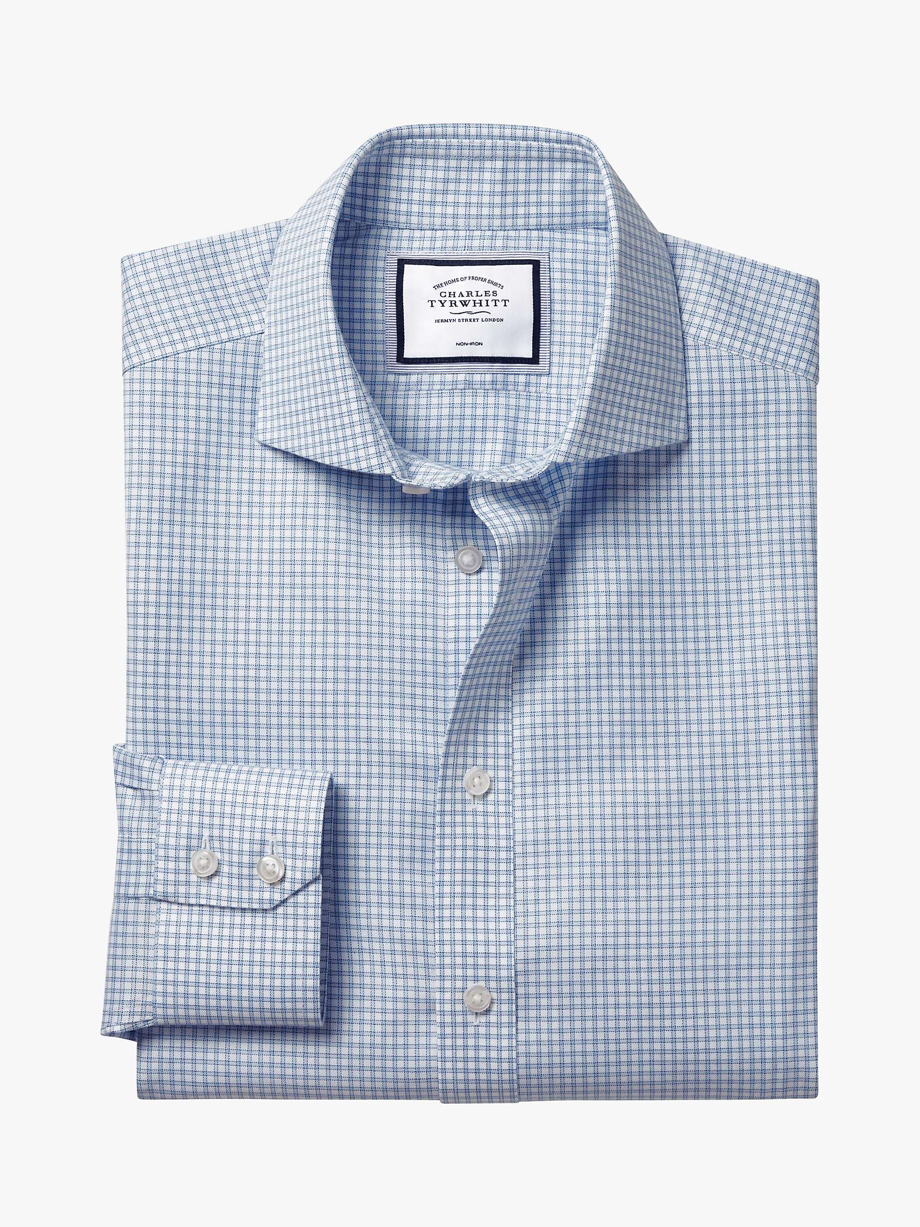 Buy Charles Tyrwhitt Semi-Cutaway Collar Check Shirt Online at johnlewis.com
