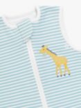 John Lewis Stripe Giraffe Baby Sleeping Bag, 0.5 Tog, Blue