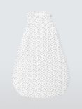John Lewis Star Print Muslin Cotton Baby Sleeping Bag, 0.5 Tog, White
