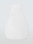 John Lewis Star Print Muslin Cotton Baby Sleeping Bag, 0.5 Tog, White