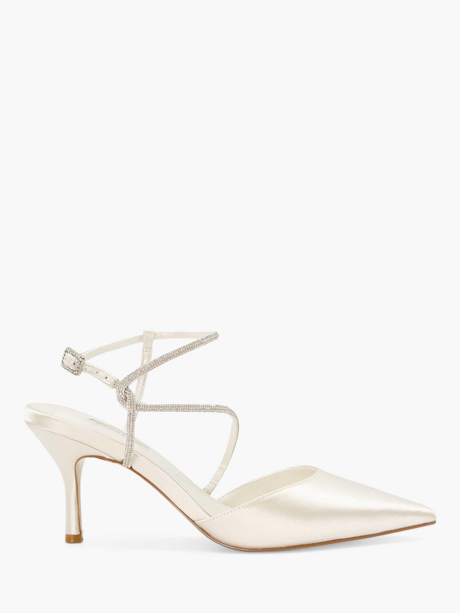 Dune Bridal Collection Clarrise Satin Court Shoes, Ivory