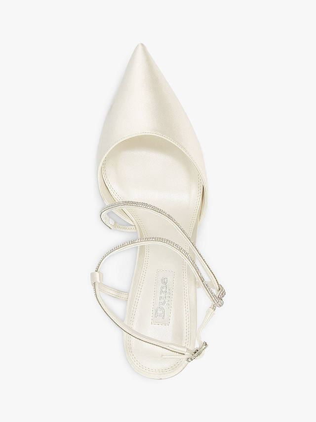 Dune Bridal Collection Clarrise Satin Court Shoes, Ivory at John Lewis ...