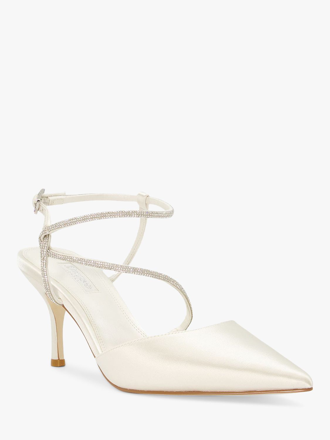 Dune Bridal Collection Clarrise Satin Court Shoes, Ivory