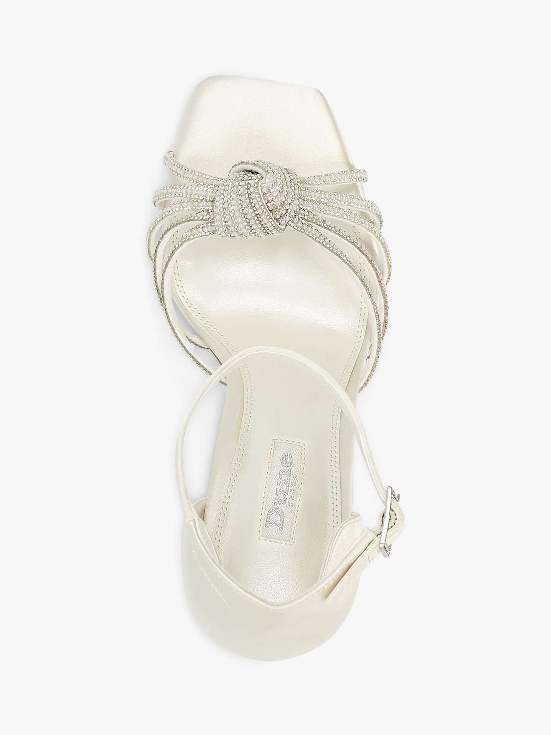Buy Dune Bridal Collection Morella High Heel Satin Sandals, Ivory Online at johnlewis.com