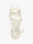 Dune Bridal Collection Mistia High Heel Platform Satin Sandals, Ivory-satin