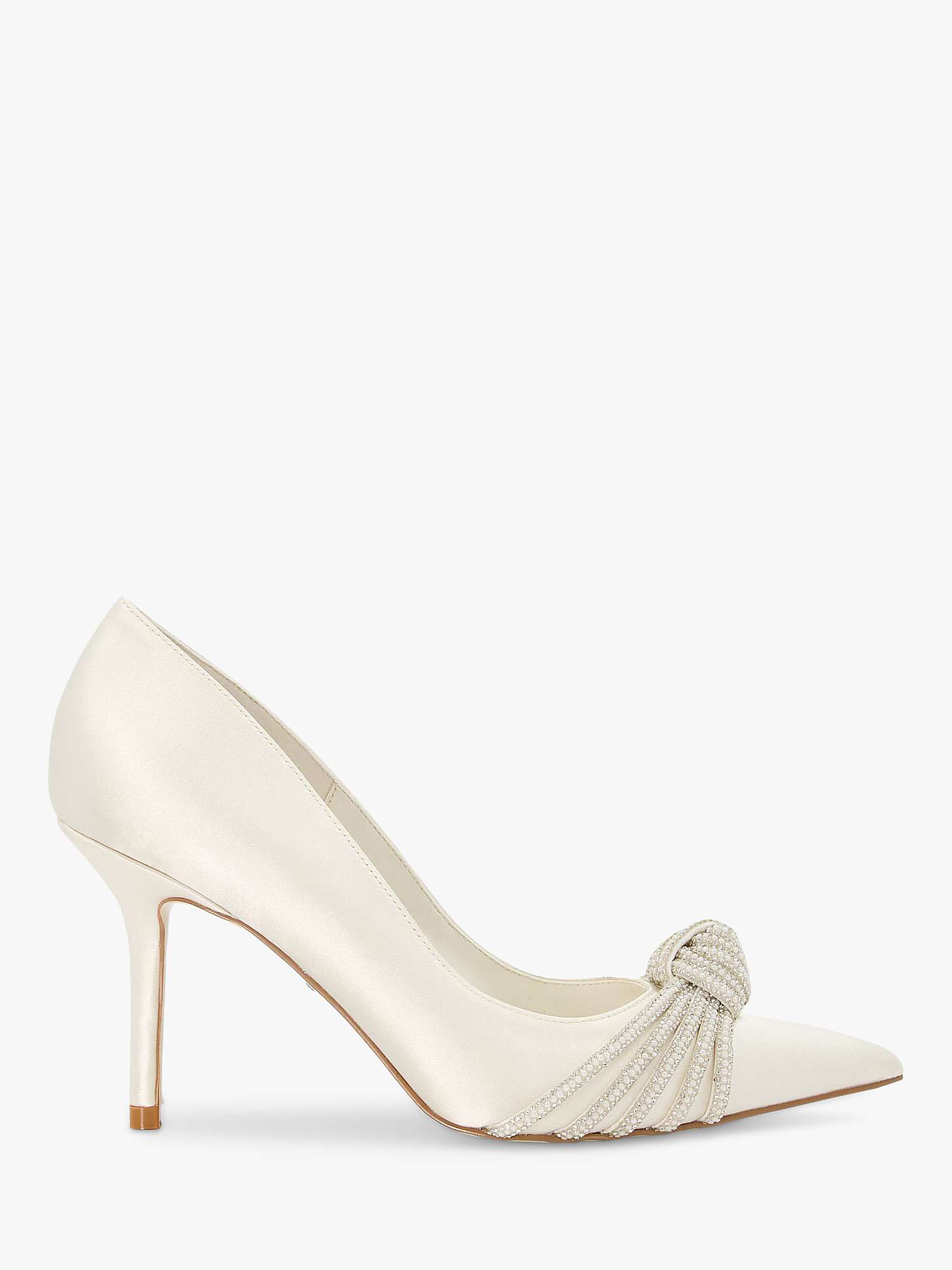 Buy Dune Bridal Collection Beauties Satin High Heel Court Shoes, Ivory Online at johnlewis.com
