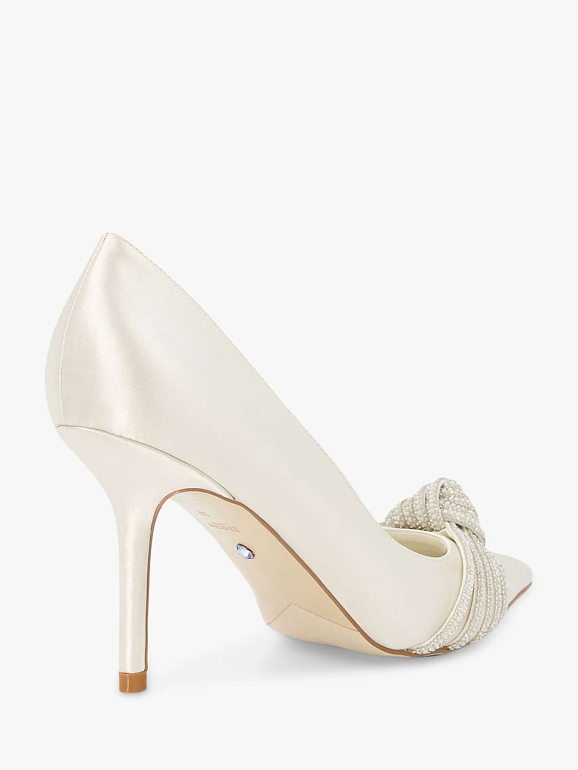 Buy Dune Bridal Collection Beauties Satin High Heel Court Shoes, Ivory Online at johnlewis.com