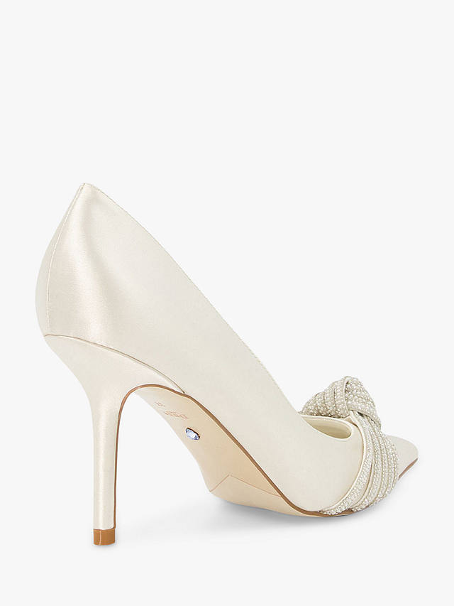 Dune Bridal Collection Beauties Satin High Heel Court Shoes, Ivory