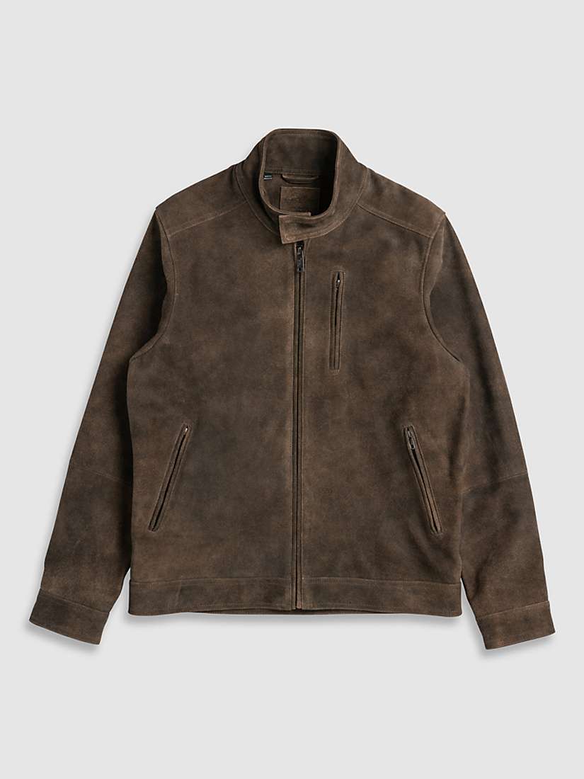 Buy Rodd & Gunn Suede Goatskin Leather Jacket, Seal Online at johnlewis.com