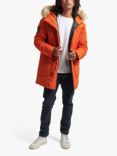 Superdry Hooded Everest Faux Fur Parka, Pureed Pumpkin