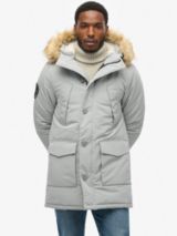 Men's Everest Faux Fur Hooded Parka Coat in Mustard Yellow