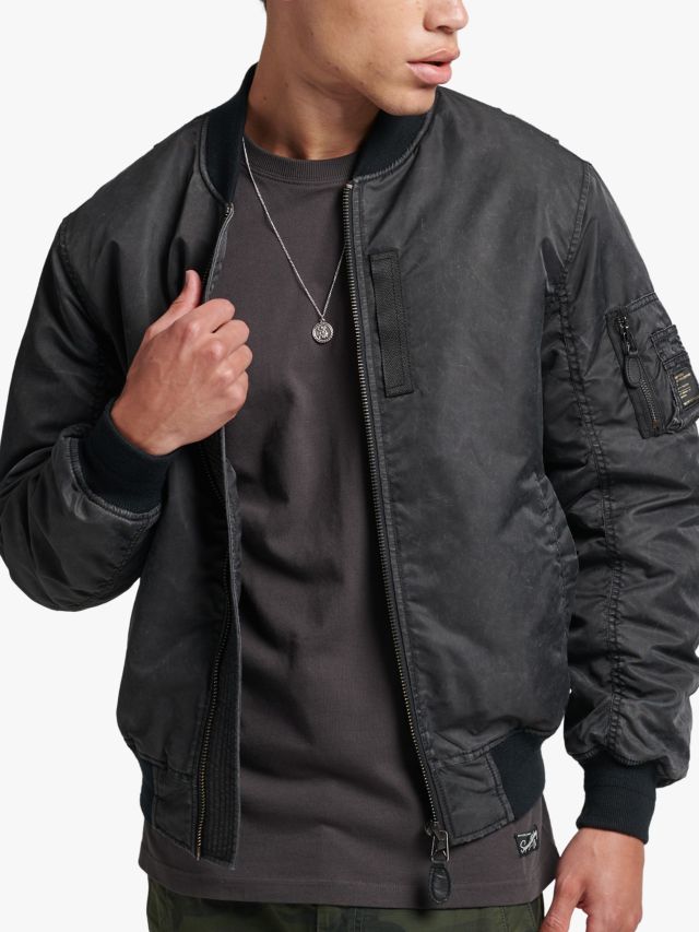 Superdry Vintage MA1 Bomber Jacket, Jet Black, S