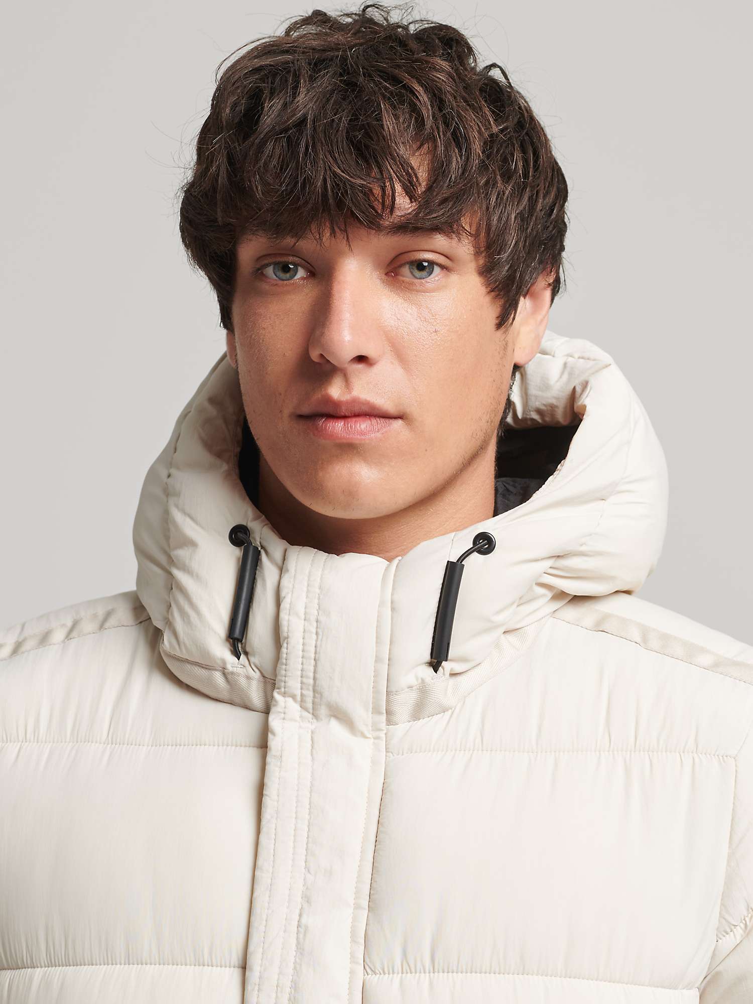 Superdry Hooded XPD Sports Puffer Jacket, Rainy Day at John Lewis ...