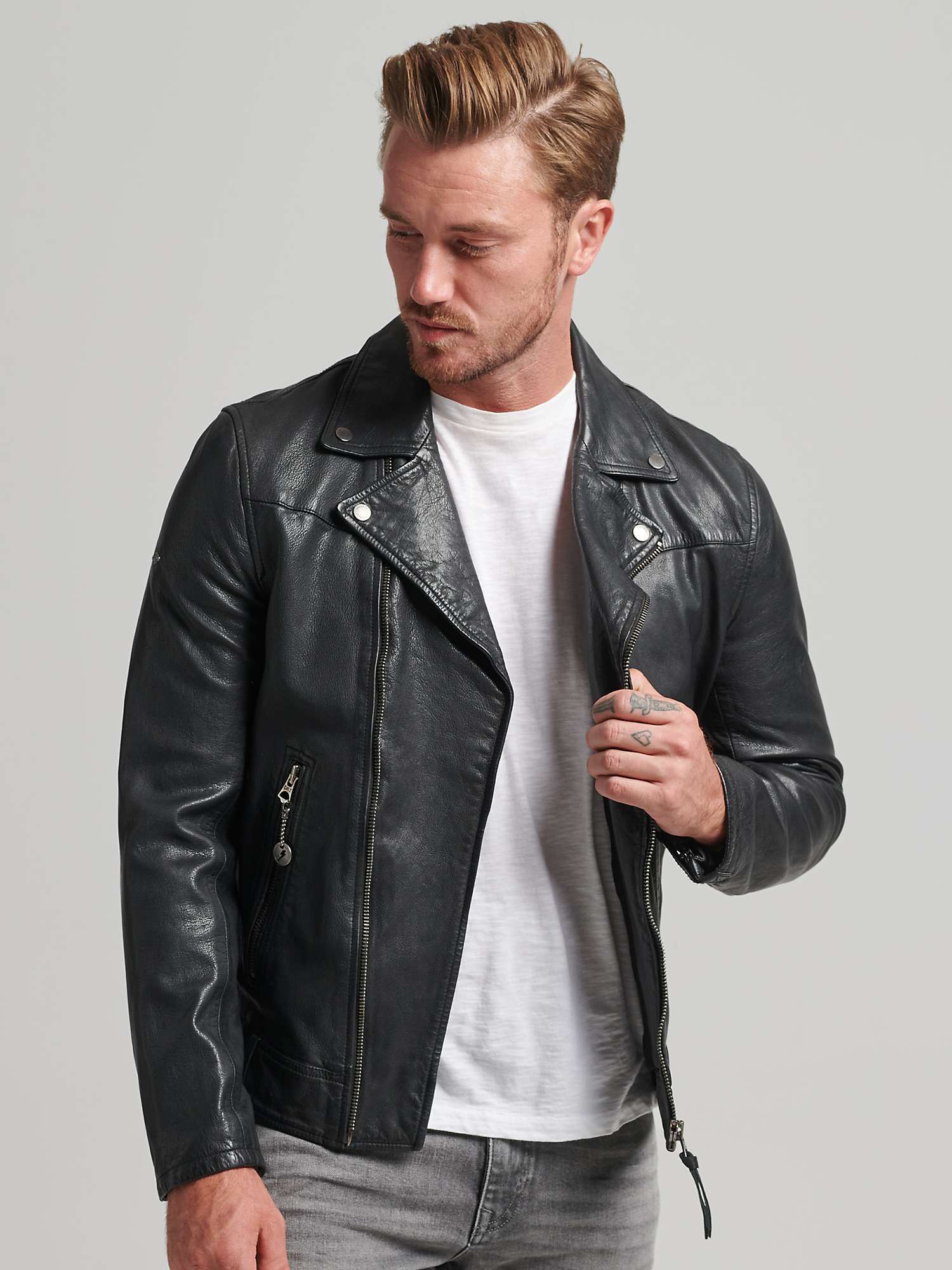 Mens Clothing Jackets Leather jackets Acne Studios Leather Biker Jacket in Black for Men 