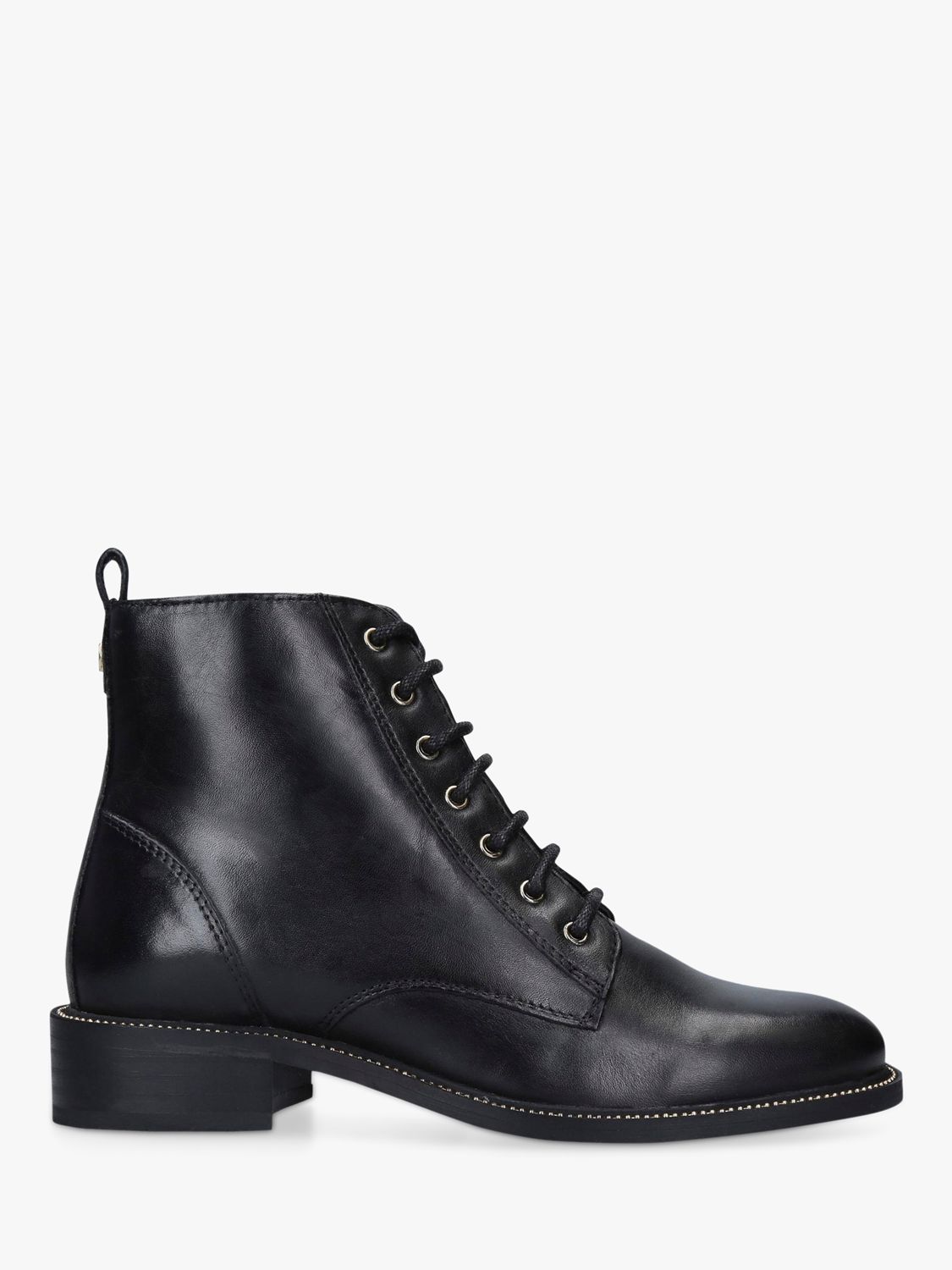 Carvela Spike Stud Detail Leather Ankle Boots, Black at John Lewis ...