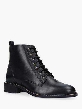 Carvela Spike Stud Detail Leather Ankle Boots, Black
