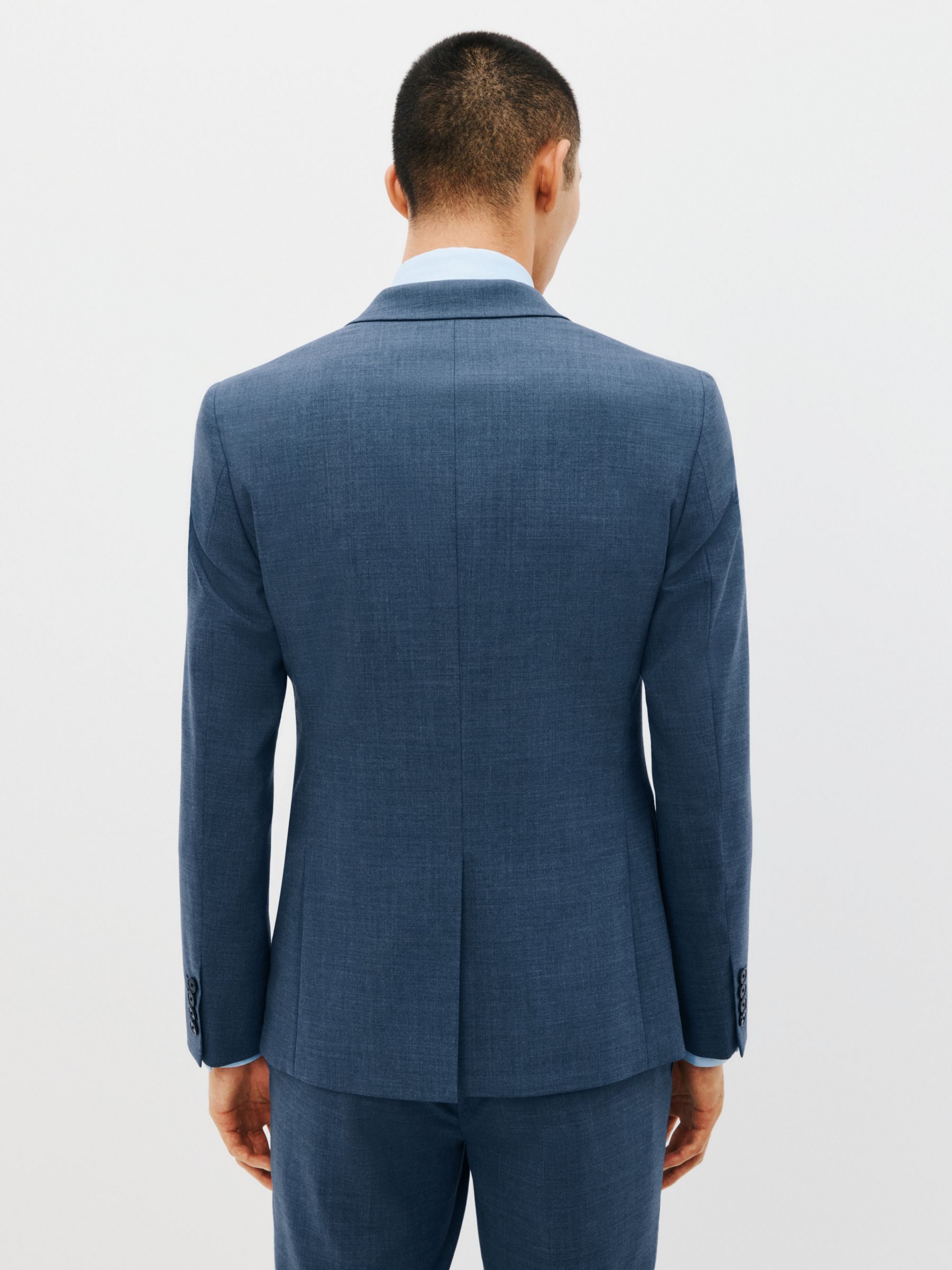 Kin Melange Slim Fit Suit Jacket, Airforce Blue at John Lewis & Partners