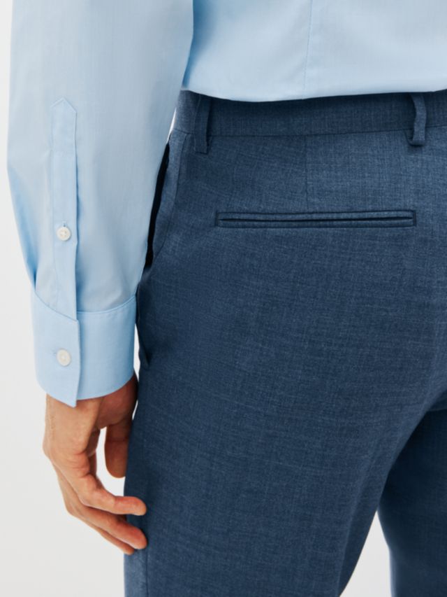 Kin Melange Slim Fit Suit Trousers, Airforce Blue, 30R