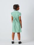 John Lewis Gingham Cotton School Summer Dress, Green
