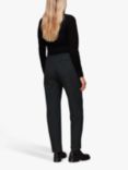 Whistles Lucie Cigarette Wool Blend Trousers, Black