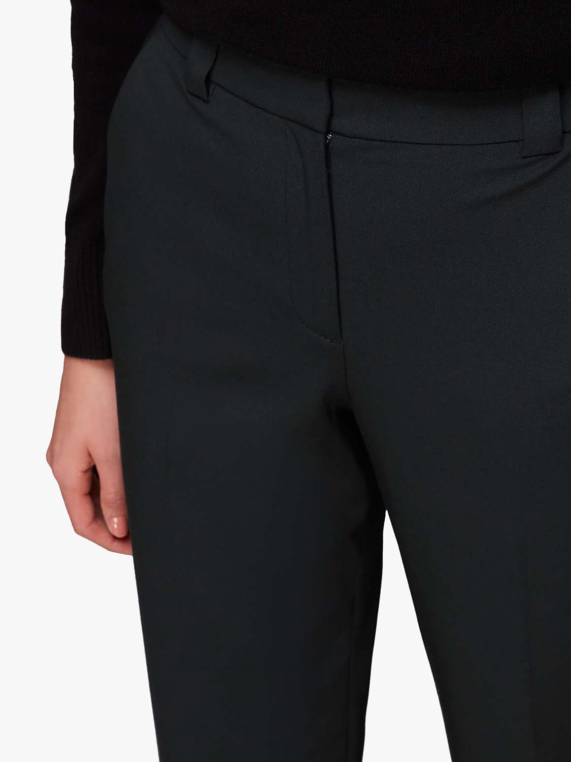 Buy Whistles Lucie Cigarette Wool Blend Trousers, Black Online at johnlewis.com
