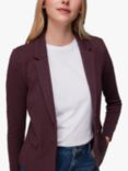 Whistles Slim Jersey Jacket, Aubergine