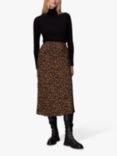 Whistles Abstract Animal Print Bias Cut Skirt