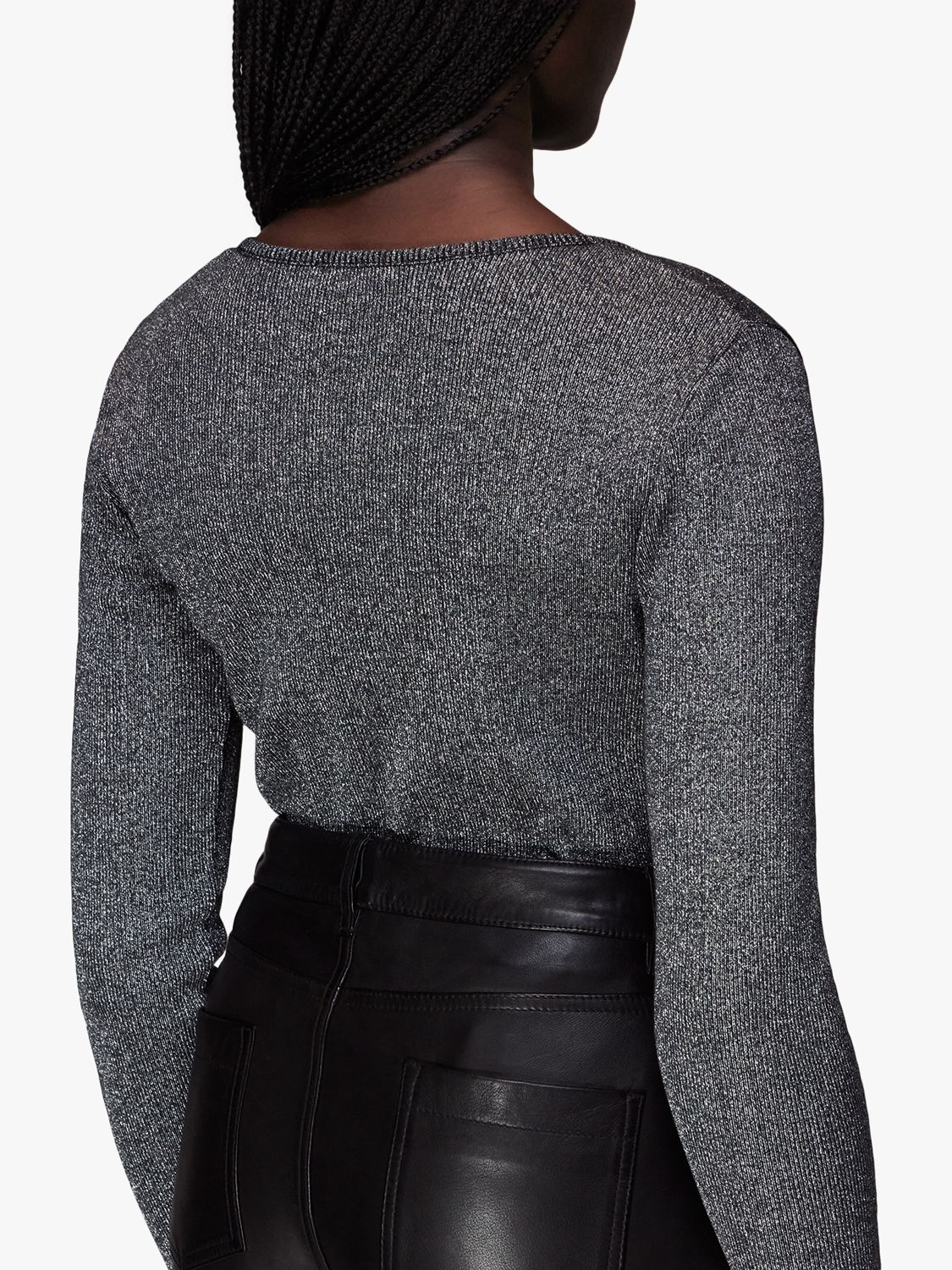 Buy Whistles Sparkle Long Sleeve Top Online at johnlewis.com