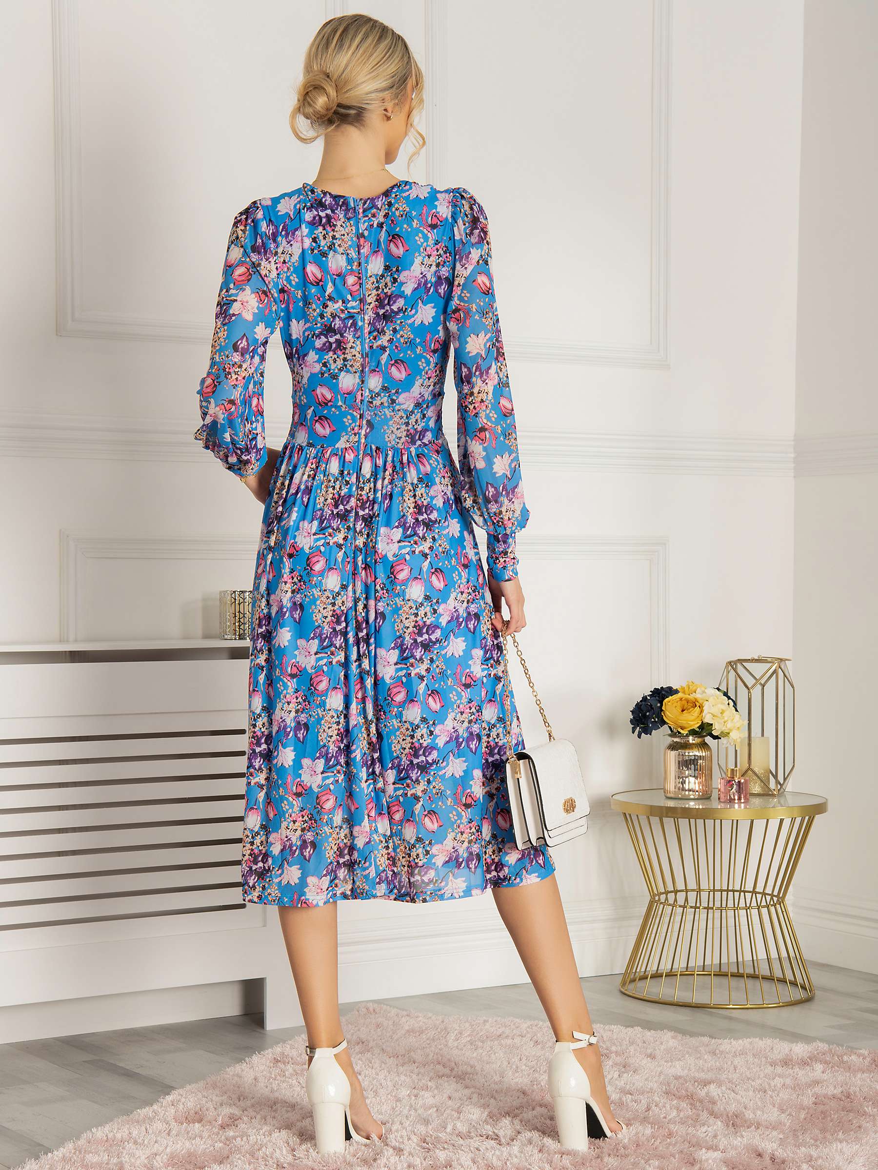 Buy Jolie Moi Eileen Floral Mesh Midi Dress Online at johnlewis.com