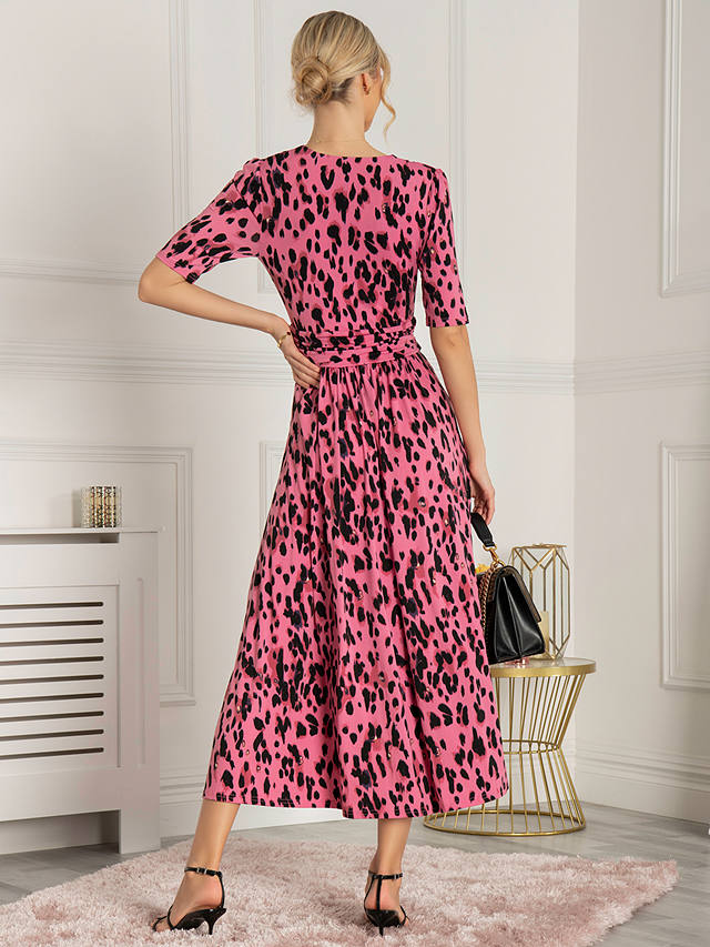 Jolie Moi Josie Animal Maxi Dress, Pink