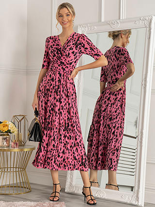 Jolie Moi Josie Animal Maxi Dress, Pink