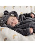 From Babies with Love Kindness is Magic Teddy Fleece Hoodie, Charcoal Grey