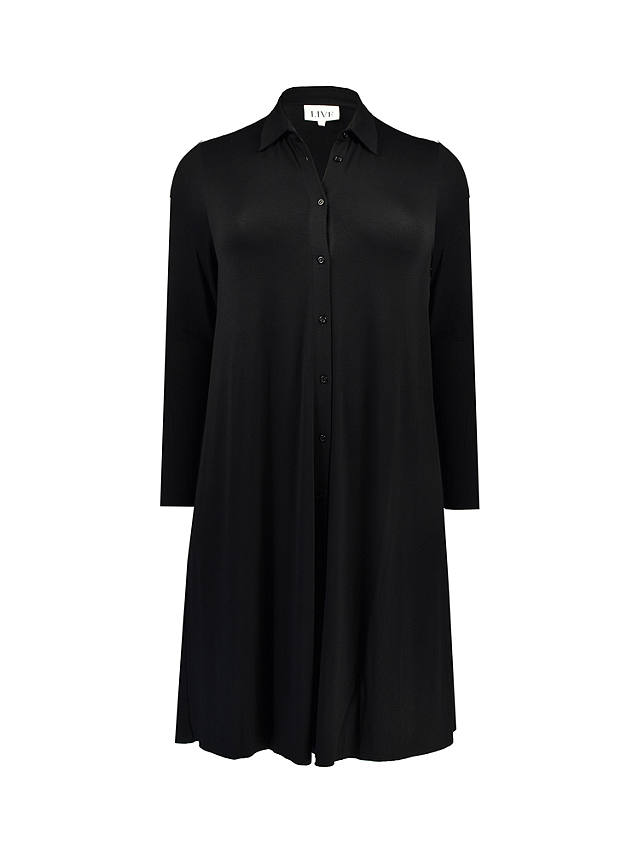 Live Unlimited Curve Jersey Shirt Dress, Black
